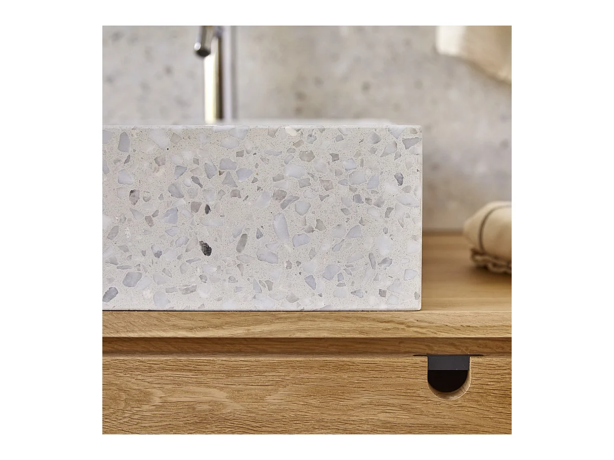 Waschbecken Made aus Premium-Terrazzo in Moon