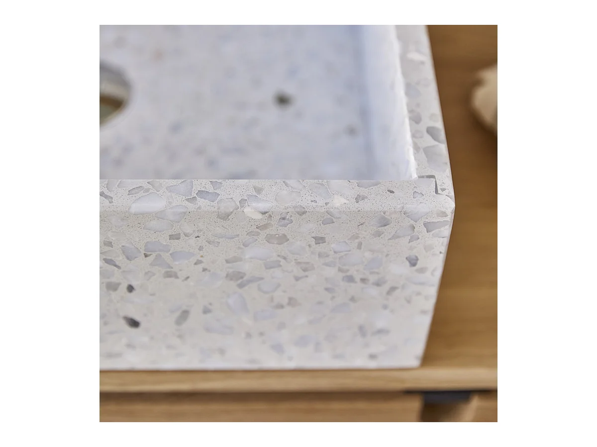 Waschbecken Made aus Premium-Terrazzo in Moon