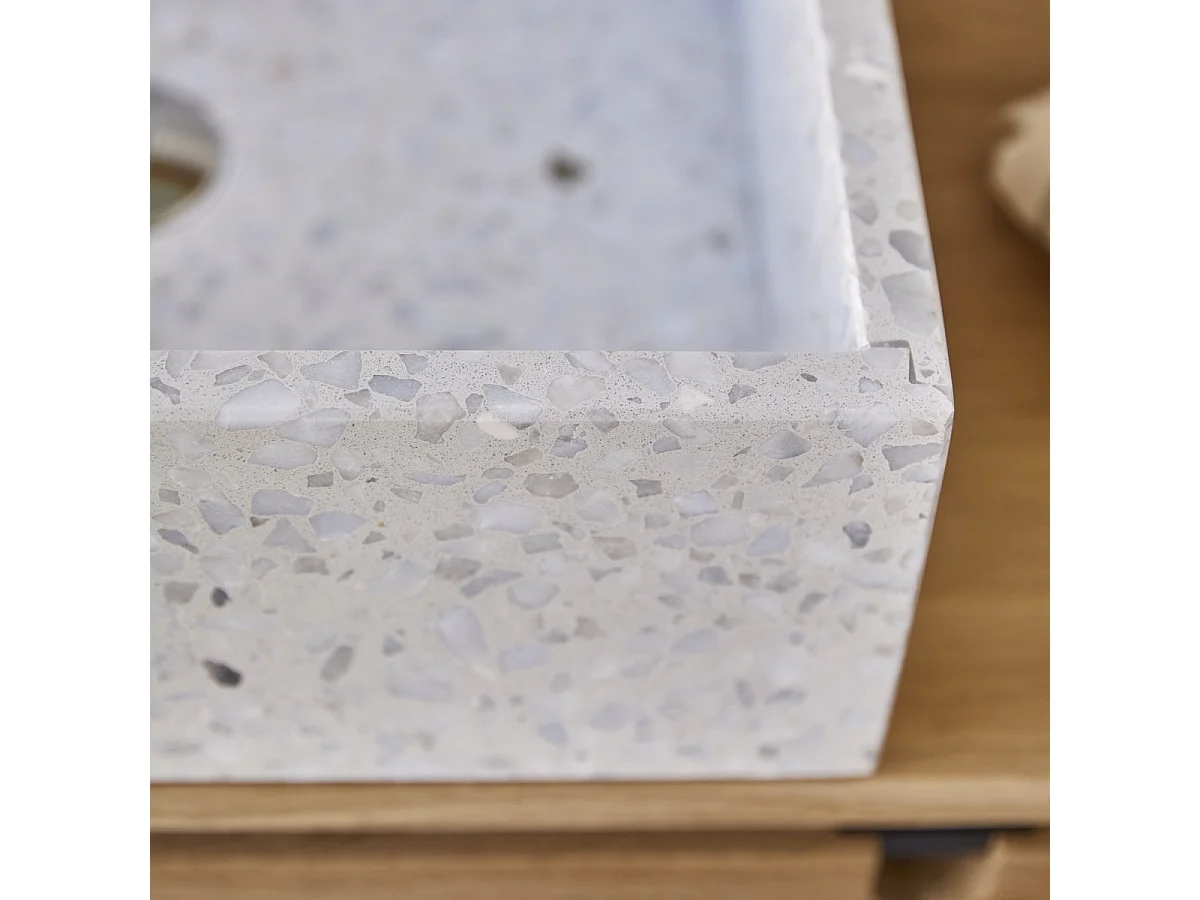Lavabo in battuto di terrazzo premium moon Made
