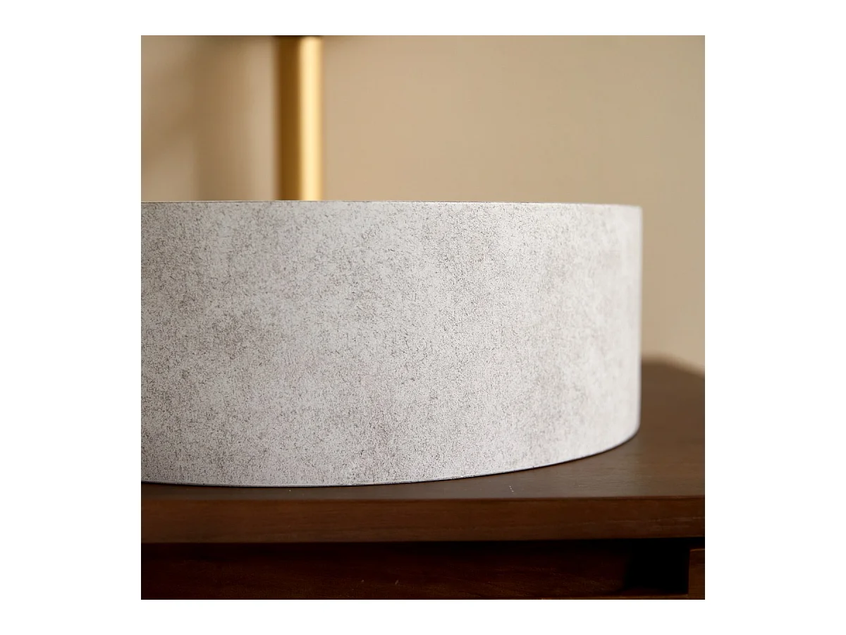 Rundes Waschbecken Gina aus grauem Beton