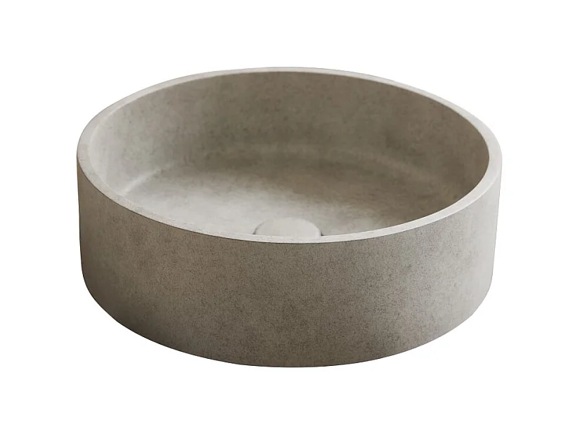 Rundes Waschbecken Gina aus grauem Beton