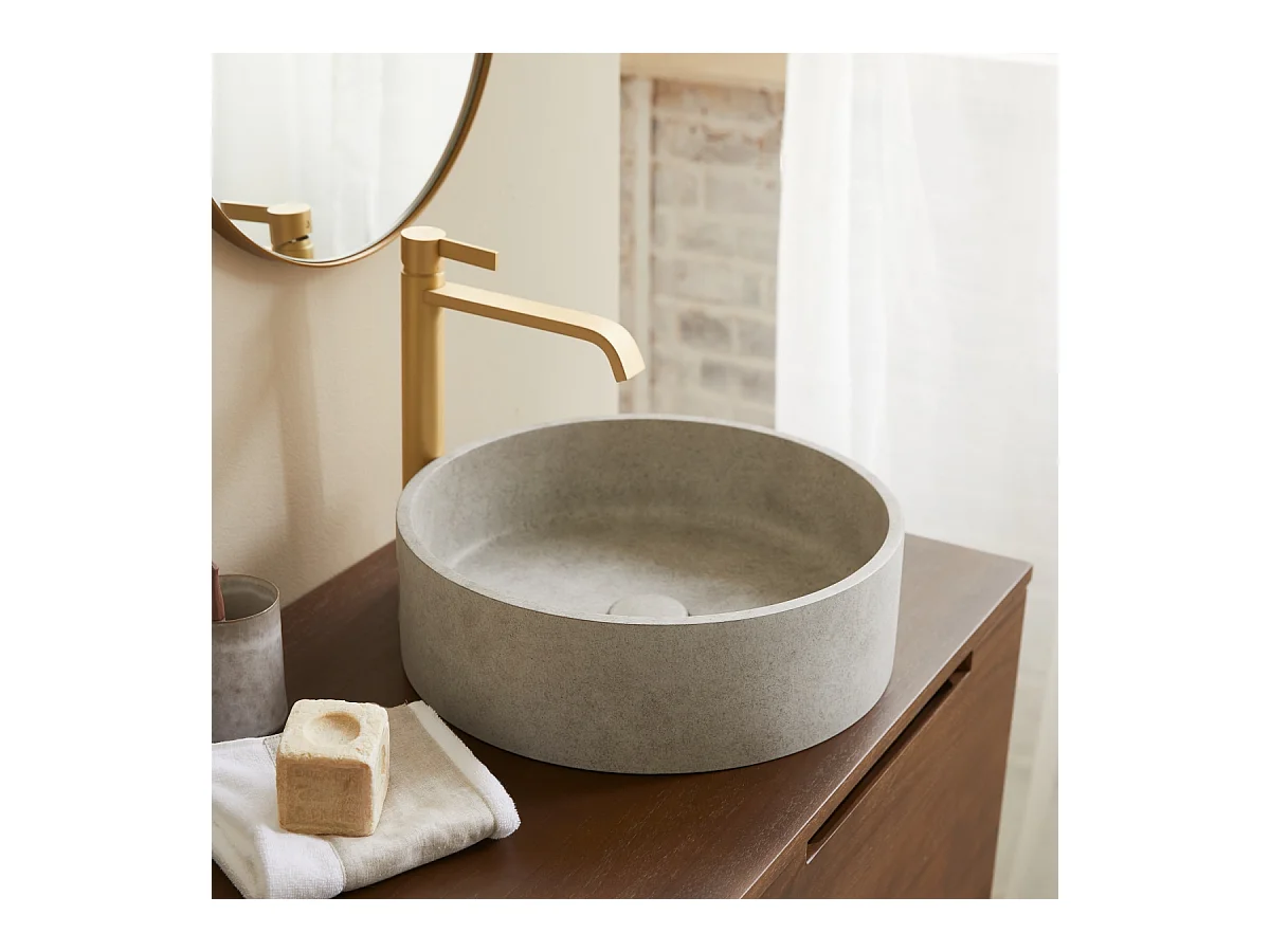 Vasque ronde en béton grey Gina