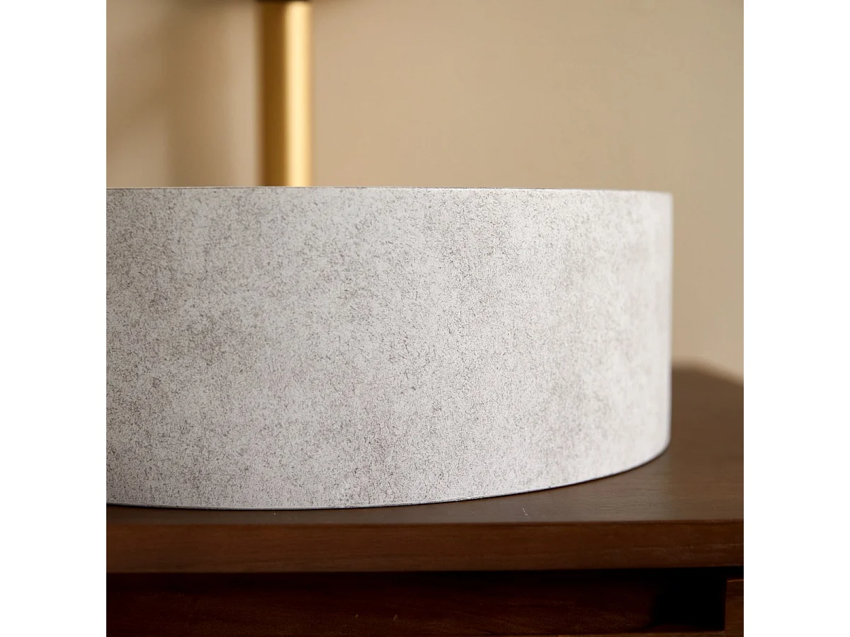 Rundes Waschbecken Gina aus grauem Beton