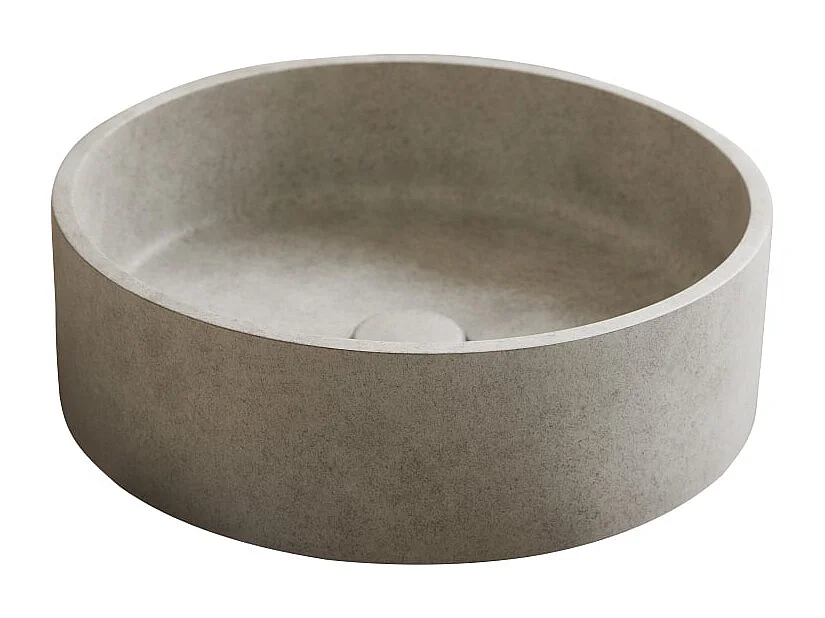 Rundes Waschbecken Gina aus grauem Beton