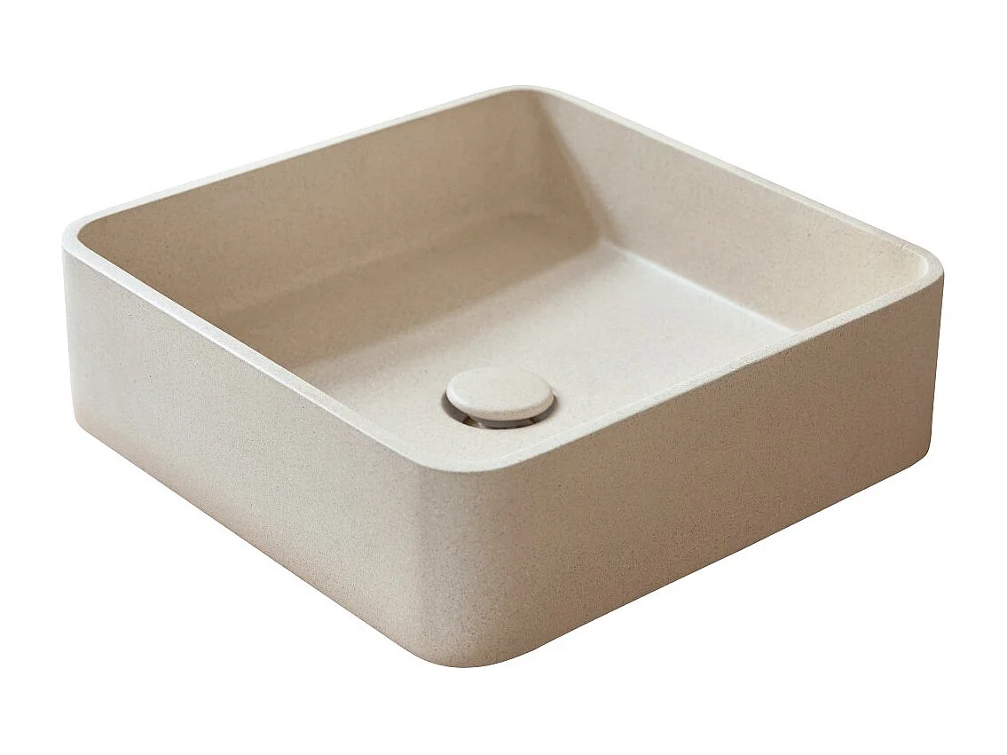 Lavabo quadrato in terrazzo cream Thaïs