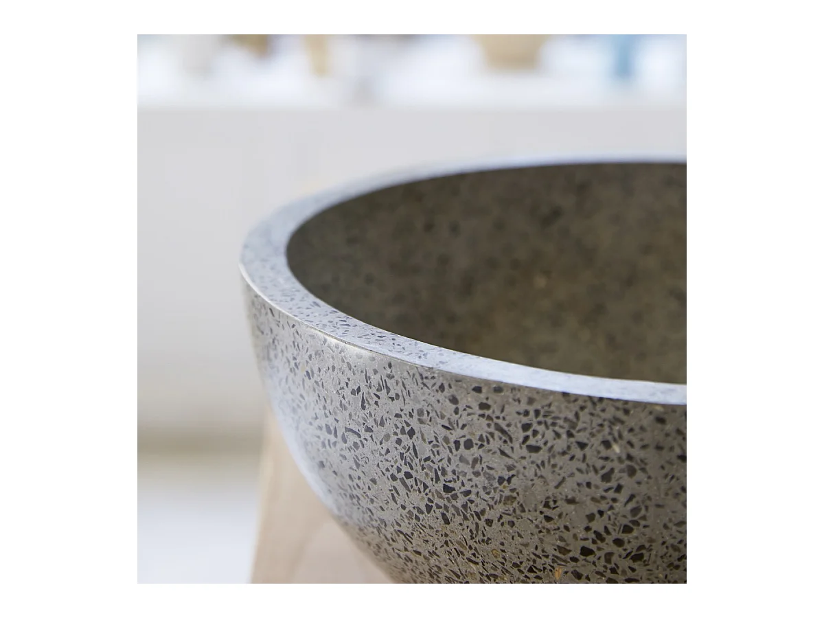 Vasque salle de bain en terrazzo Isa grey