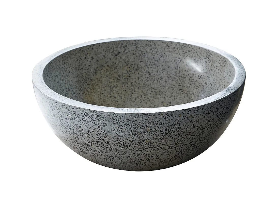 Vasque salle de bain en terrazzo Isa grey