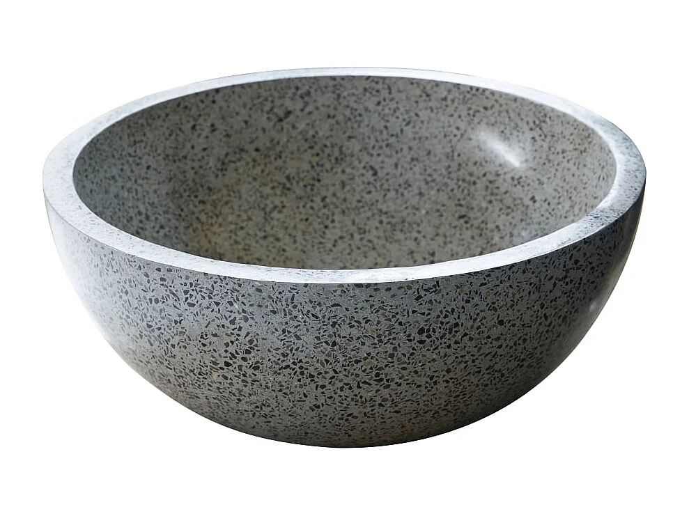 Vasque salle de bain en terrazzo Isa grey