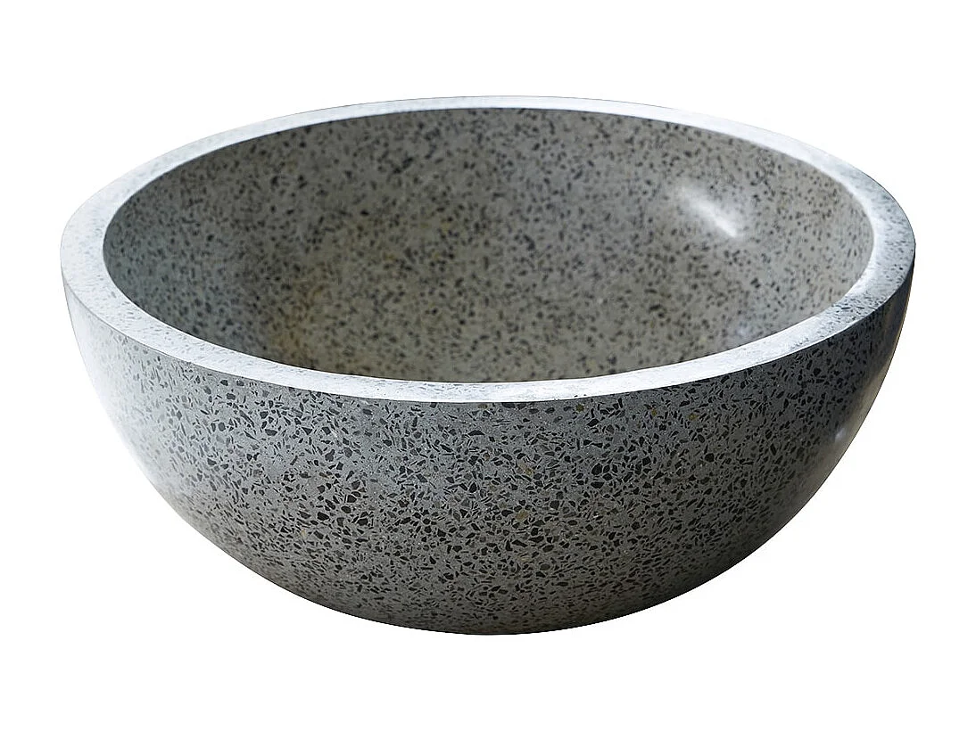 Vasque salle de bain en terrazzo Isa grey