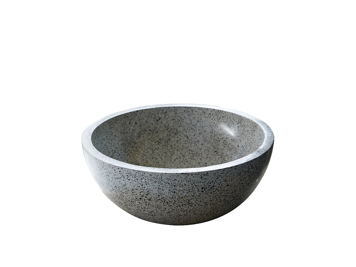 Vasque salle de bain en terrazzo Isa grey
