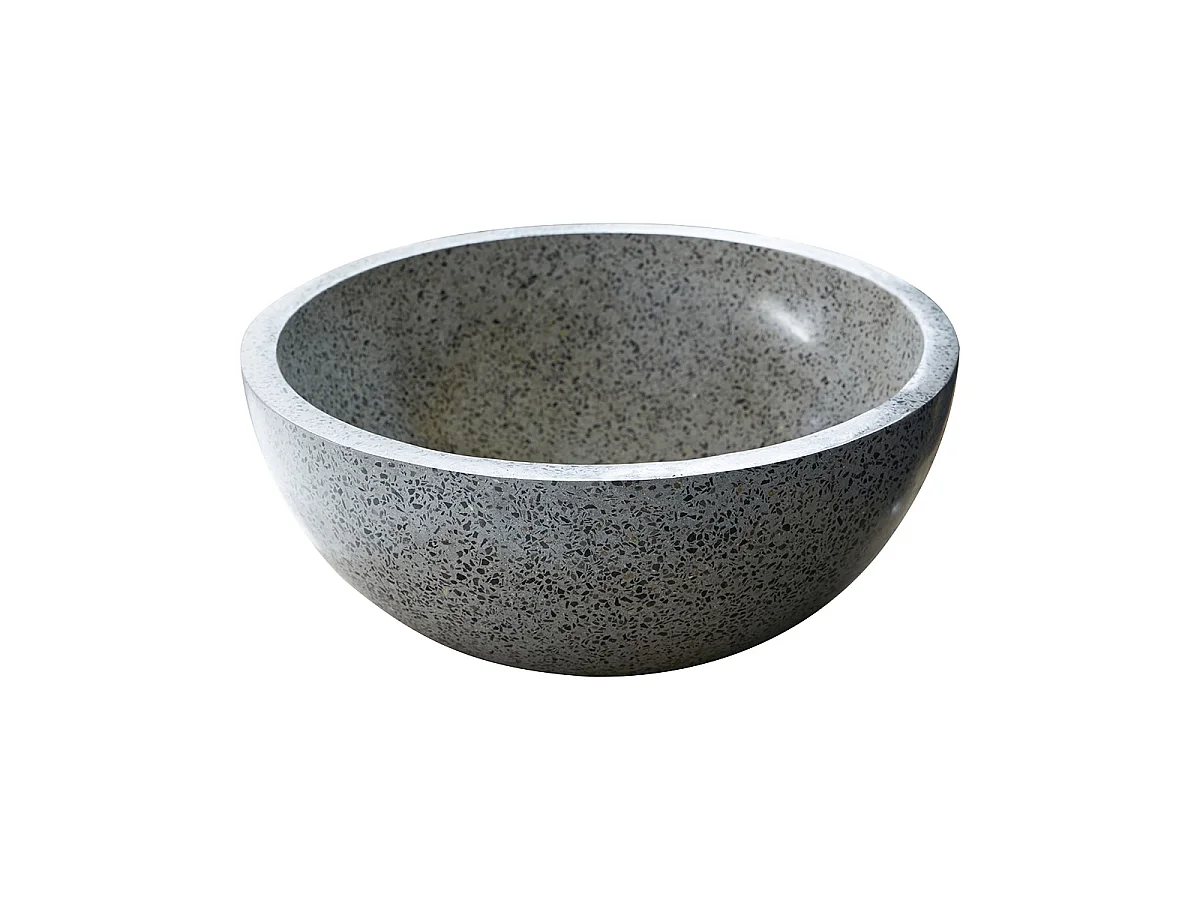 Vasque salle de bain en terrazzo Isa grey