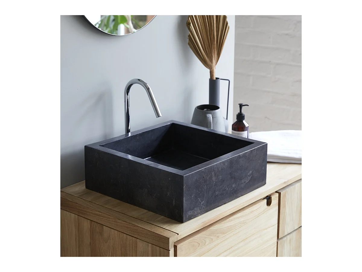 Marmorwaschbecken für Ihr Badezimmer Slats Dark Grey