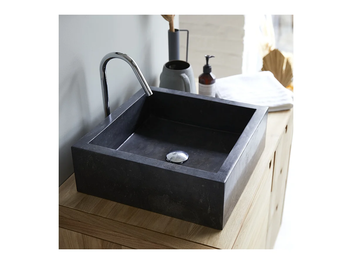 Marmorwaschbecken für Ihr Badezimmer Slats Dark Grey