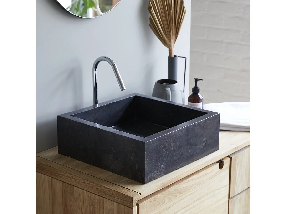 Marmorwaschbecken für Ihr Badezimmer Slats Dark Grey