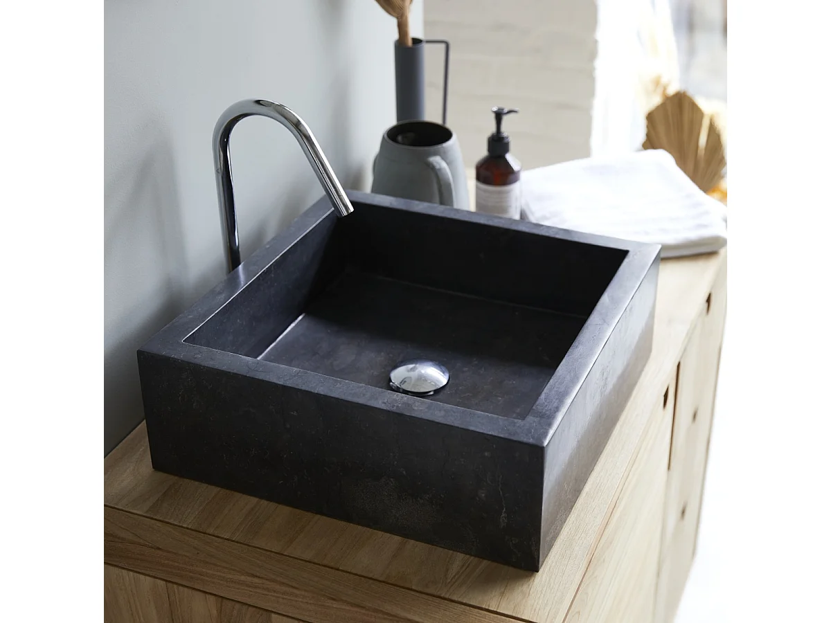 Marmorwaschbecken für Ihr Badezimmer Slats Dark Grey