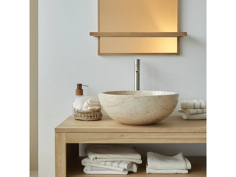 Vasque blanche en marbre Ibyza Cream