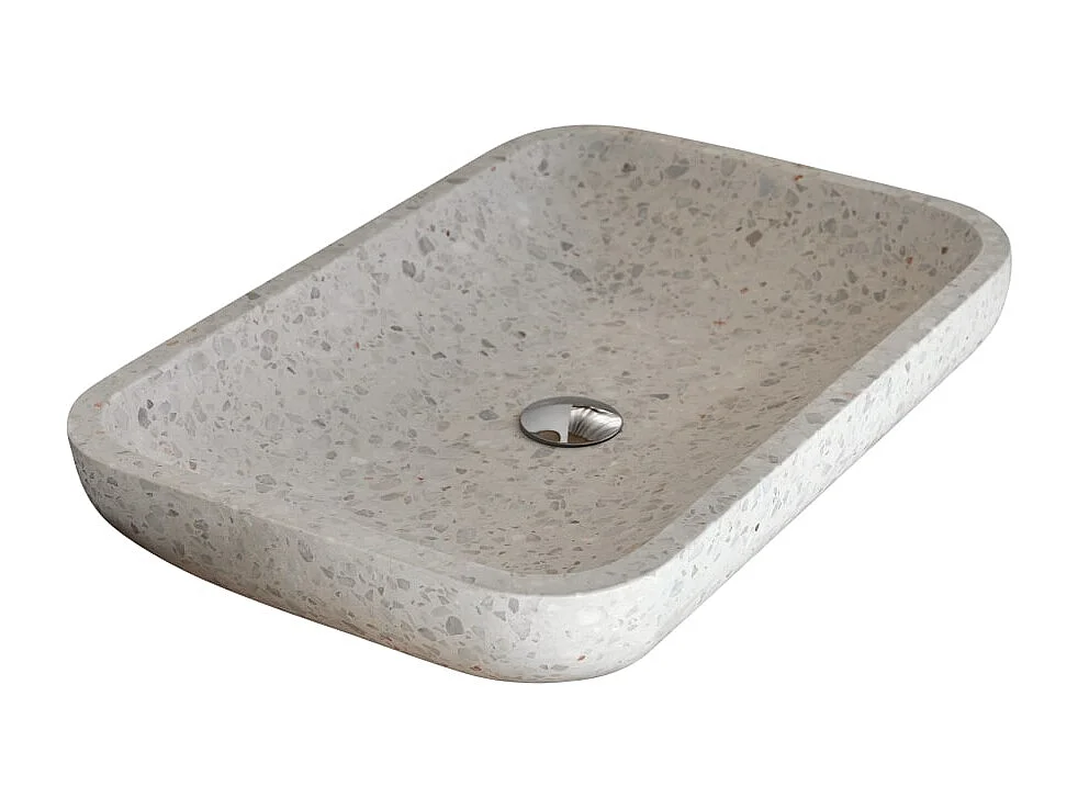 Lavandino rettangolare in terrazzo premium Moon Cilas