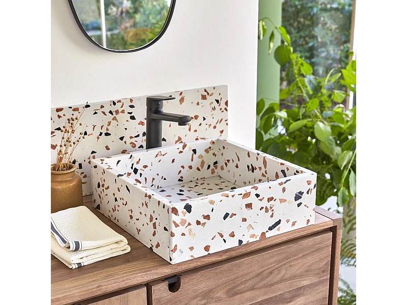 Vasque en terrazzo premium brown Made