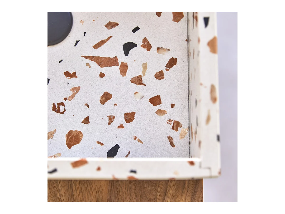 Waschbecken Made aus Premium-Terrazzo Brown