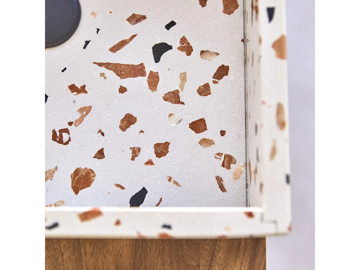Lavabo in battuto di terrazzo premium brown Made