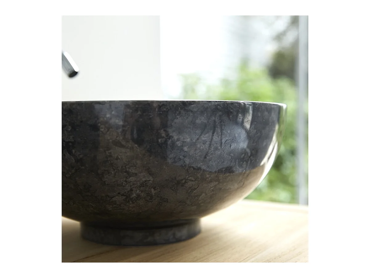 Waschbecken aus Marmor schwarz Waschbecken Bahya