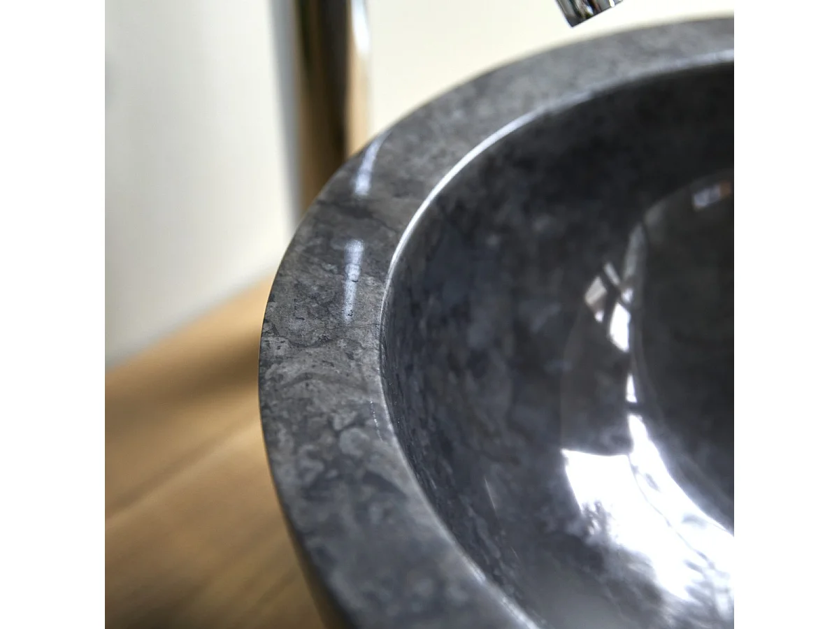 Waschbecken aus Marmor schwarz Waschbecken Bahya