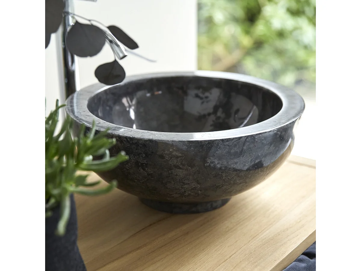 Waschbecken aus Marmor schwarz Waschbecken Bahya