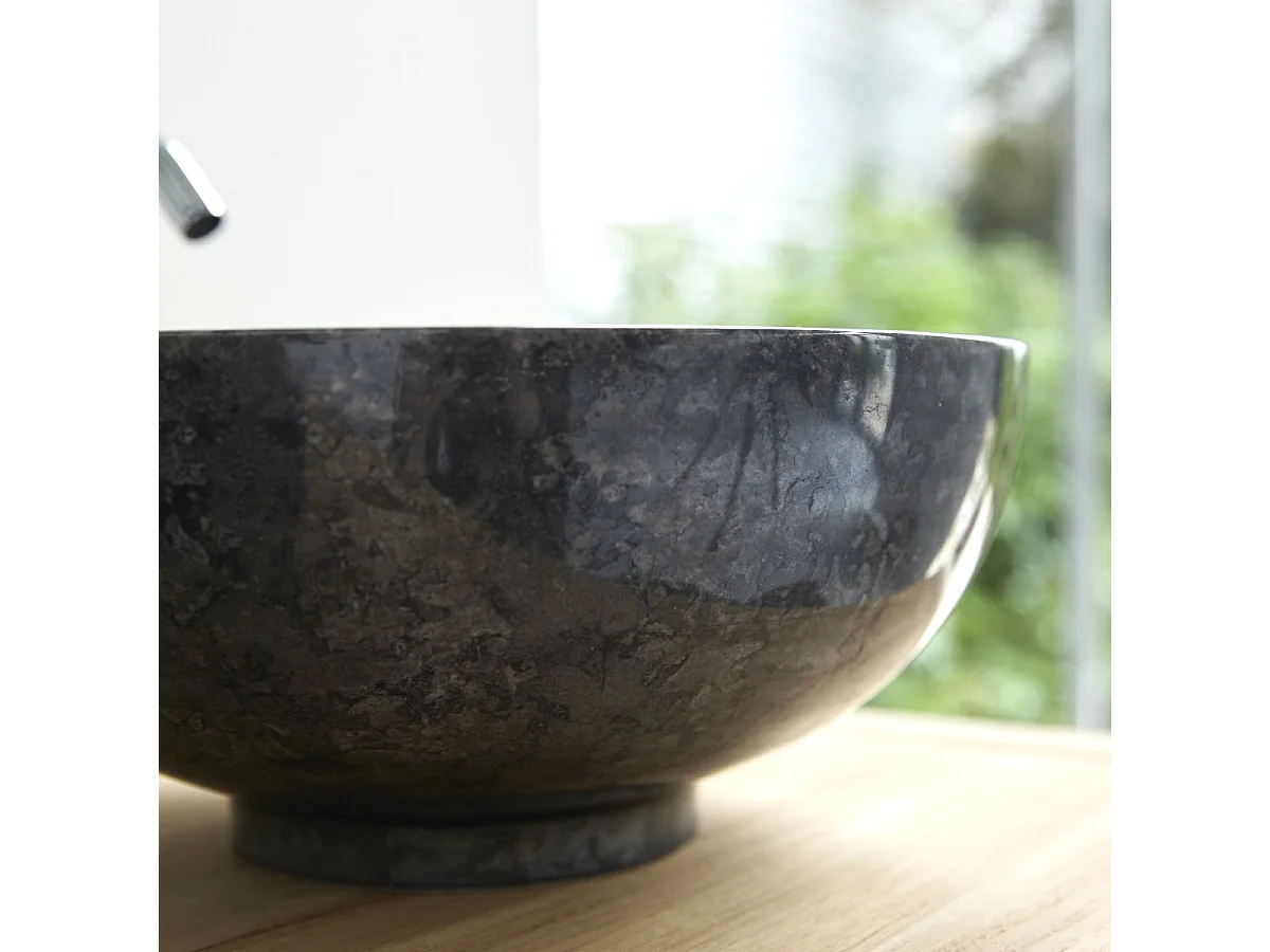 Waschbecken aus Marmor schwarz Waschbecken Bahya