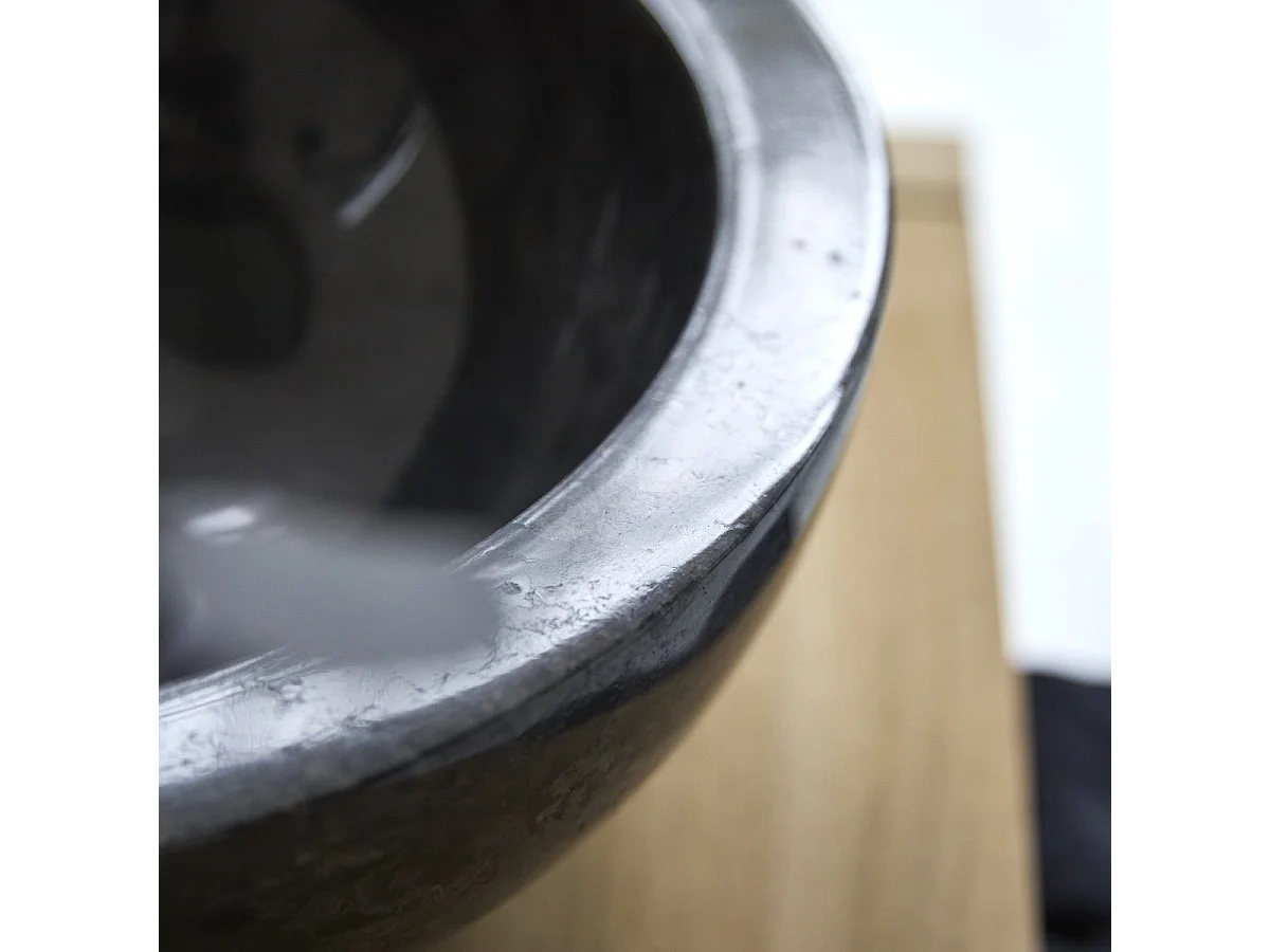 Waschbecken aus Marmor schwarz Waschbecken Bahya