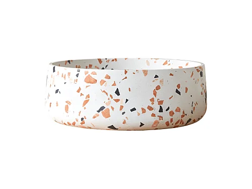 Waschbecken Milos aus Premium-Terrazzo Brown