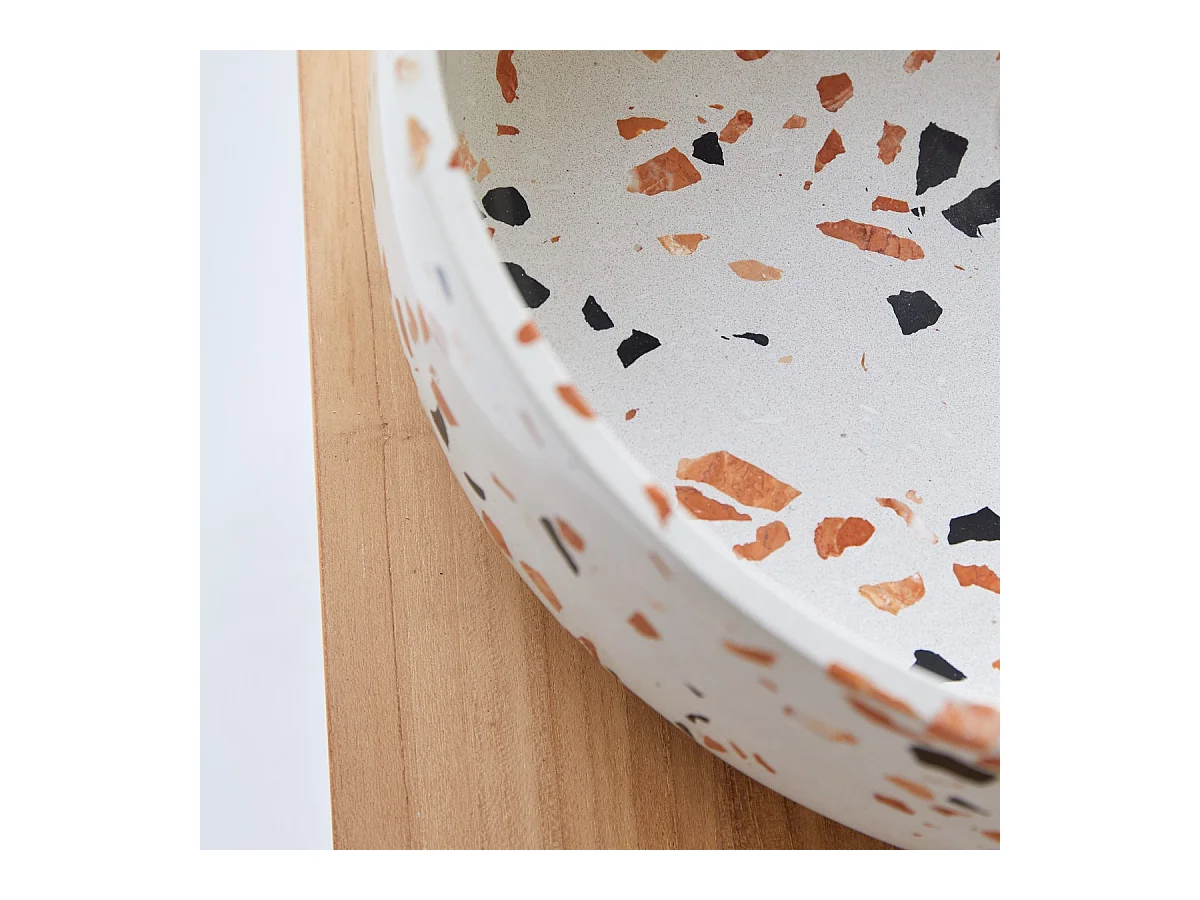 Waschbecken Milos aus Premium-Terrazzo Brown