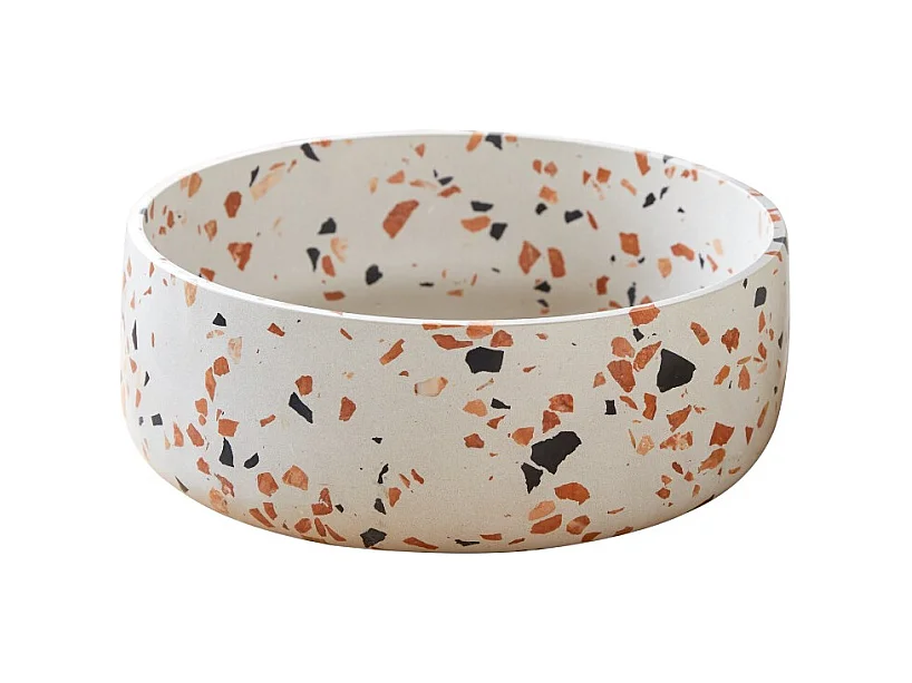 Waschbecken Milos aus Premium-Terrazzo Brown