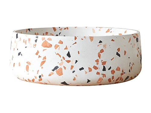 Waschbecken Milos aus Premium-Terrazzo Brown