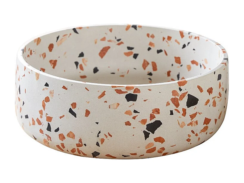 Waschbecken Milos aus Premium-Terrazzo Brown