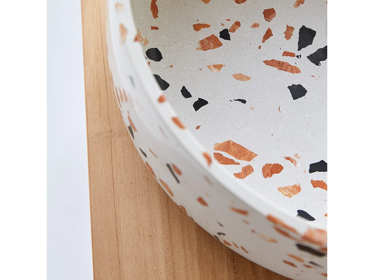 Vasque en terrazzo premium brown Milos