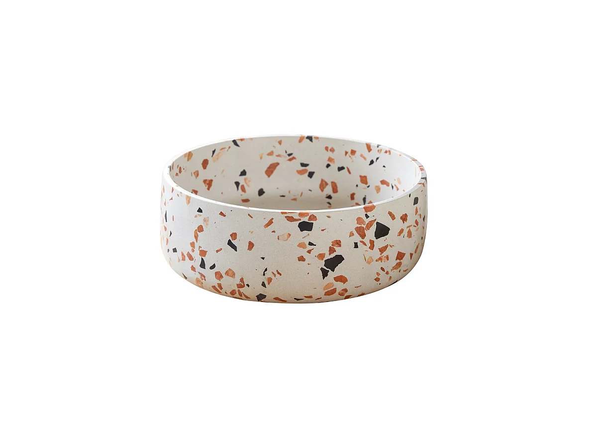 Vasque en terrazzo premium brown Milos