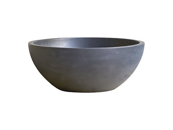 Rundes Waschbecken Micha aus Terrazzo Black