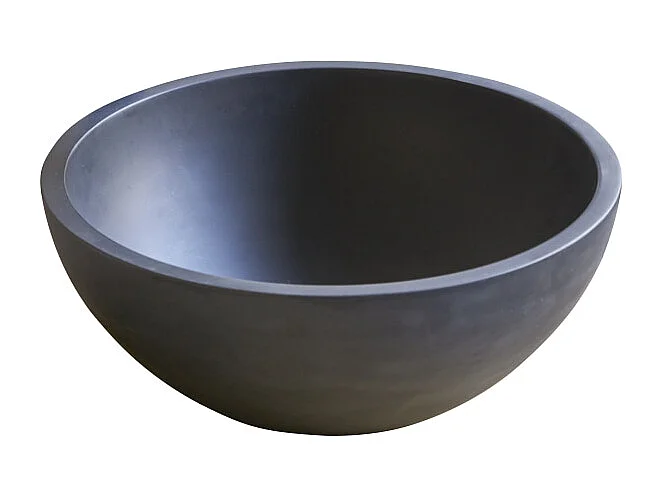 Lavabo tondo in battuto di terrazzo black Micha