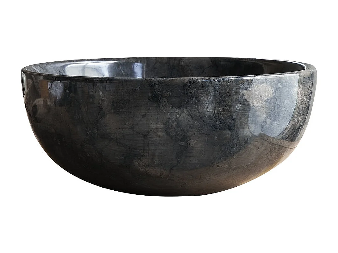 Rundes Marmorwaschbecken Mia Dark Grey
