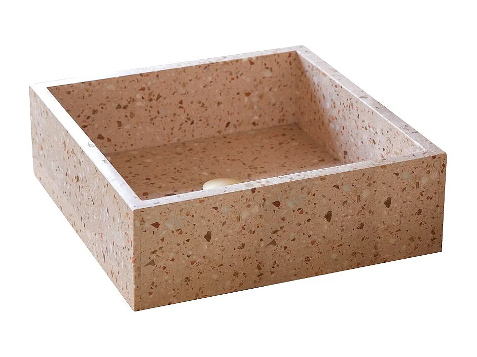Lavabo in battuto di terrazzo premium pink Made