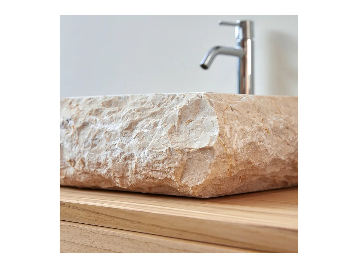 Waschbecken aus Marmor Scrula Slim cream