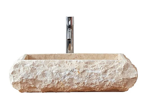 Waschbecken aus Marmor Scrula Slim cream