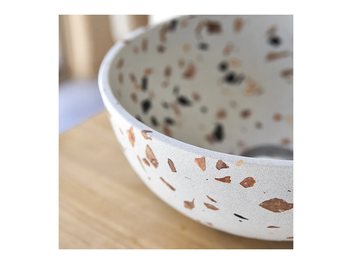 Waschbecken Elea aus Premium-Terrazzo Brown