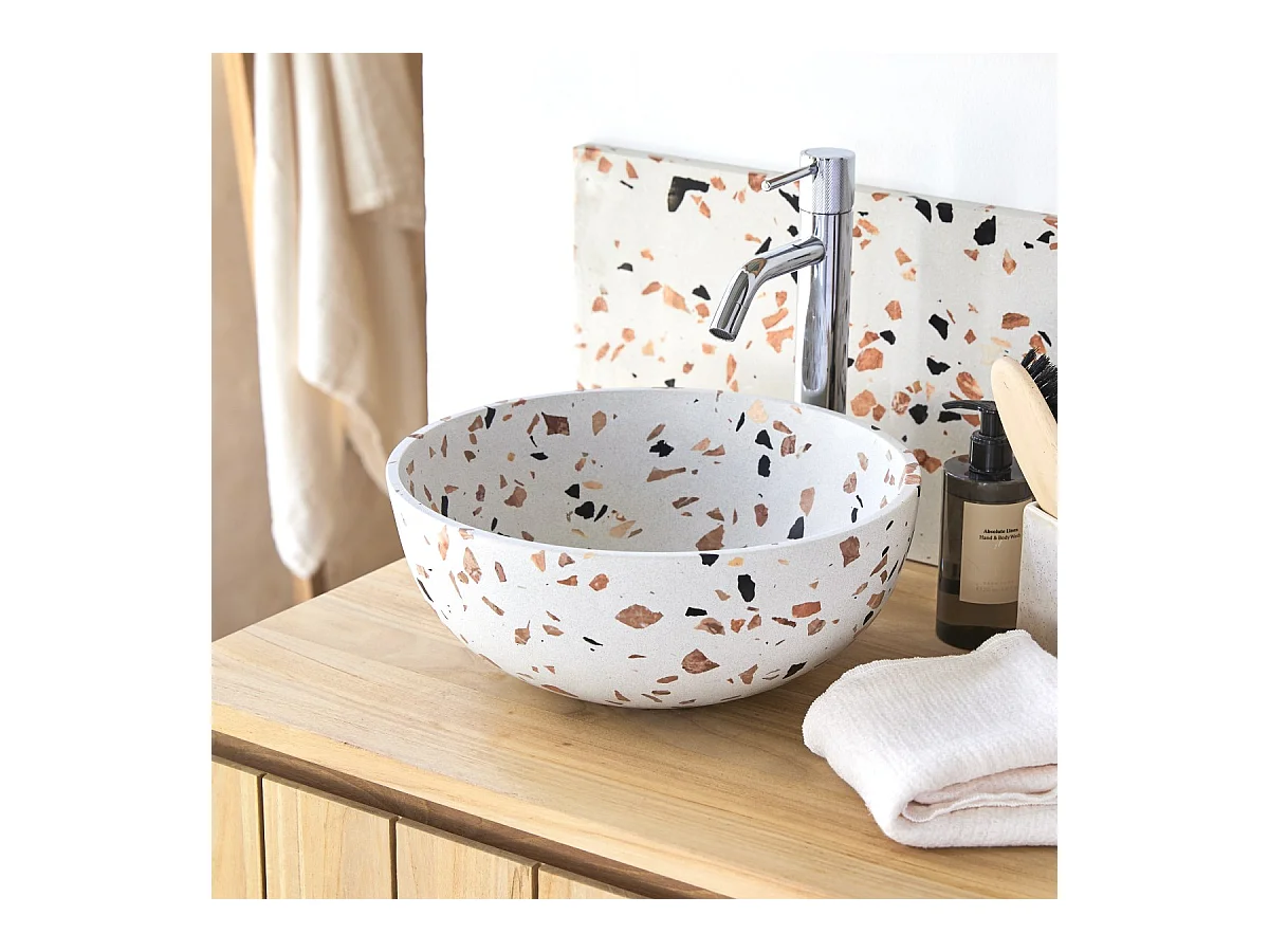 Vasque en terrazzo premium brown Elea