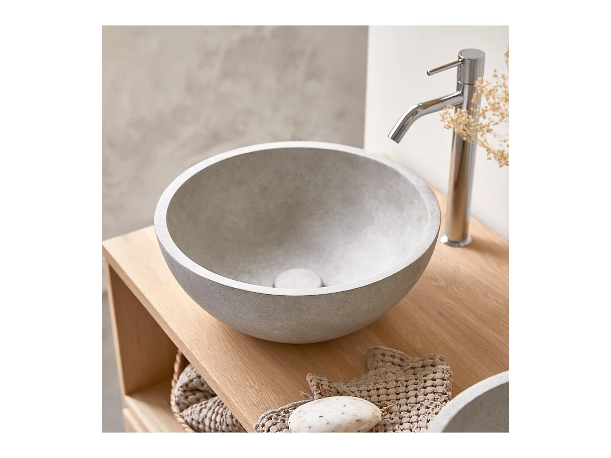 Vasque ronde en béton grey Micha