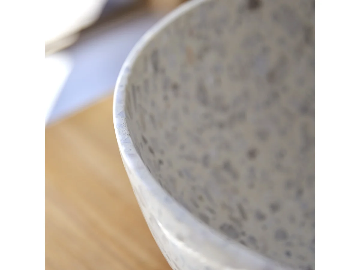 Lavabo in battuto di terrazzo premium moon Elea