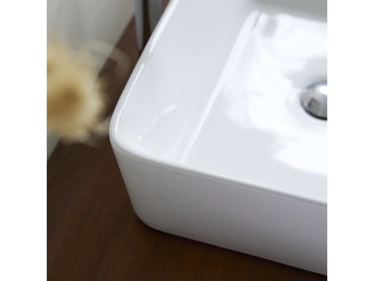 lavabo lavandino vasca da appoggio ceramica bianco bianca bagno