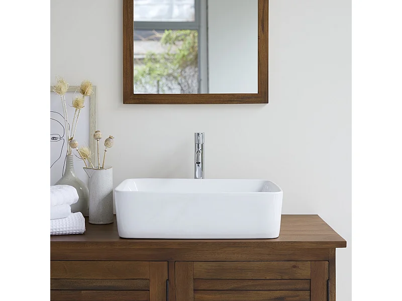 lavabo lavandino vasca da appoggio ceramica bianco bianca bagno