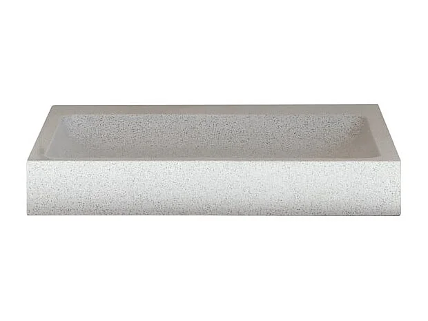 Quadratisches Waschbecken Timon aus Premium-Terrazzo White