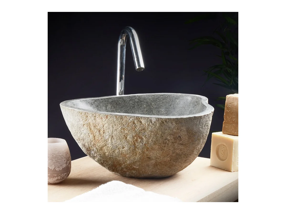 Aufsatzwaschbecken aus Lavastein Steinwaschbecken waschbecken Stein Natur neu